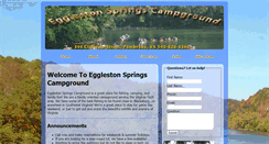 Desktop Screenshot of egglestonspringscampground.com